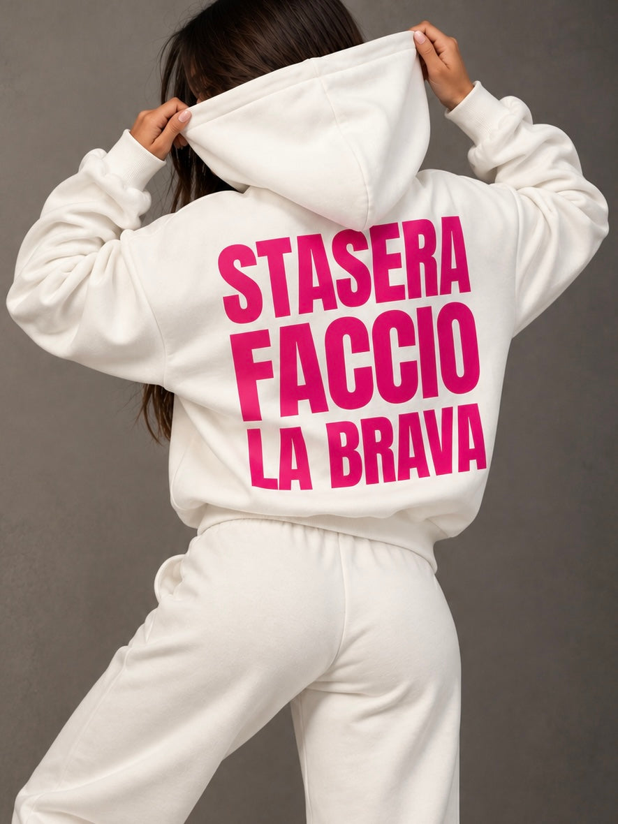 HOODIE BOXY STASERA FACCIO LA BRAVA