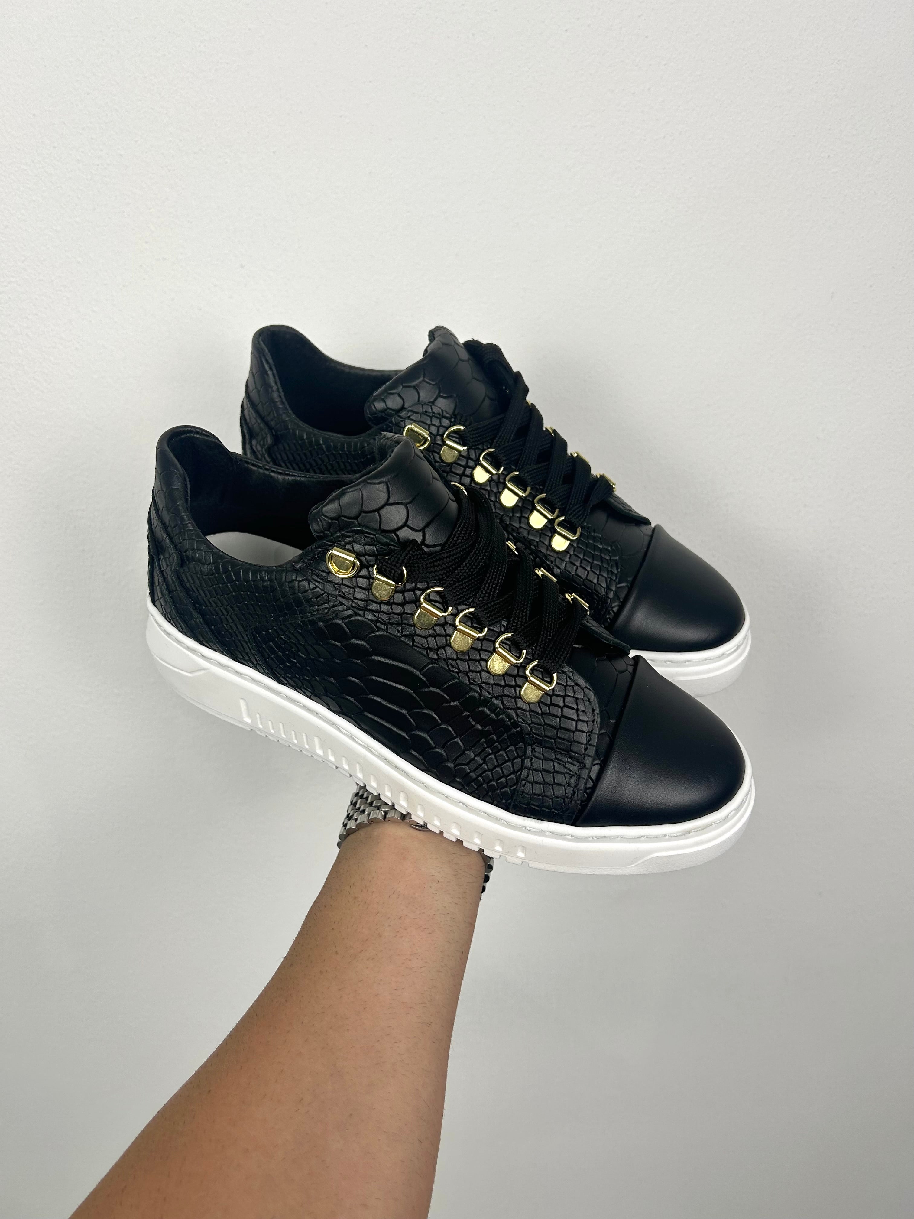 SNEAKERS ANACONDA NERA ORO